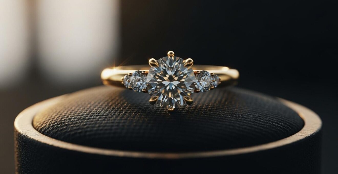 Bijou élégant en or et pierres précieuses capturant l'essence de la joaillerie fine