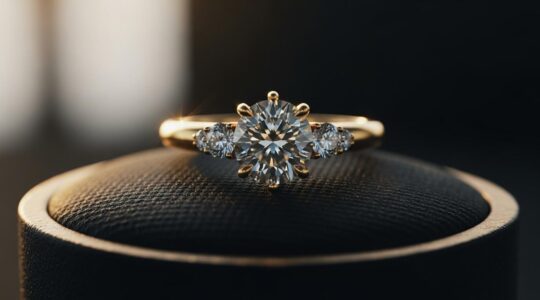 Bijou élégant en or et pierres précieuses capturant l'essence de la joaillerie fine