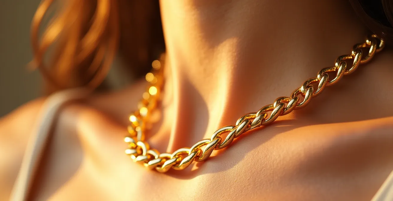 Gros plan macro sur une peau dorée avec reflets d'or et texture délicate